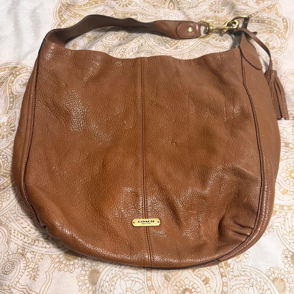 Coach Brown Hobo Bag with Slouchy Design